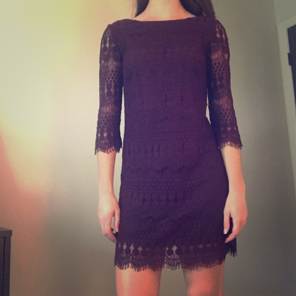 Violet Lace Cocktail Dress